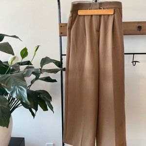 OAK and FORT Wide-Legged Trouser, Cool Oatmeal Colour